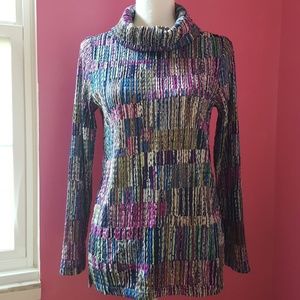 💍Trisha Tyler Multi Colored Turtle Neck